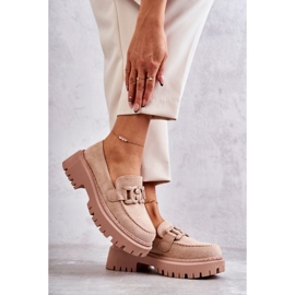 FB2 Bézs Leeza díszes női brogues 2