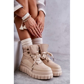 FG2 Kényelmes csizma a bézs színű Sanchio platformon 1 FG2 Kényelmes csizma a bézs színű Sanchio platformon 1