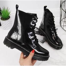 Meleg lakkozott csizma Vinceza W JAN55A fekete 1