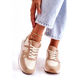 PG1 Klasszikus női megkötött sportcipő Bézs Elenes 1