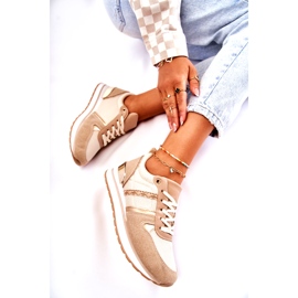 PG1 Klasszikus női megkötött sportcipő Bézs Elenes 4