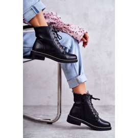 PG1 Női csizma szegecsekkel Fekete Rostill 1