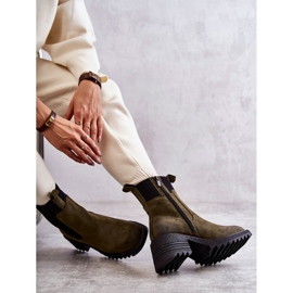 Női zöld, meleg csizma magassarkú Abella 2 Női zöld, meleg csizma magassarkú Abella 2