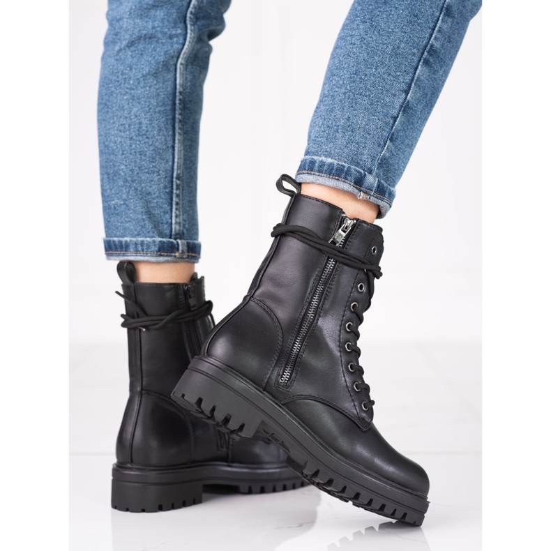 Fekete női táskák dekoratív Shelovet cipzárral 1