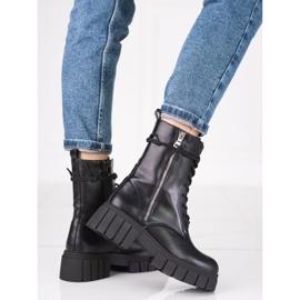 Shelovet női munkások, felső részén díszcipzárral fekete 1