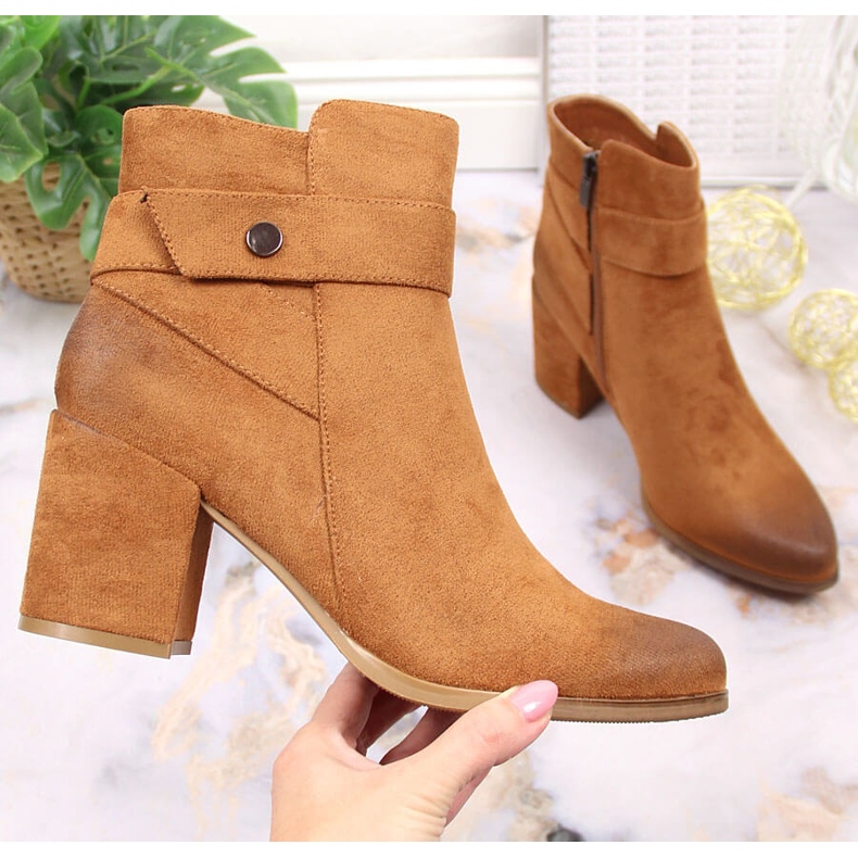 Női meleg velúr teve Laura La.Fi csizma barna 1