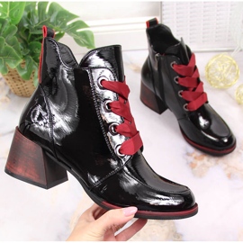 Fekete lakkozott szigetelt női csizma fekete Vinceza JAN147A 1