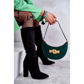 Klasszikus velúr fekete Tressa csizma 2