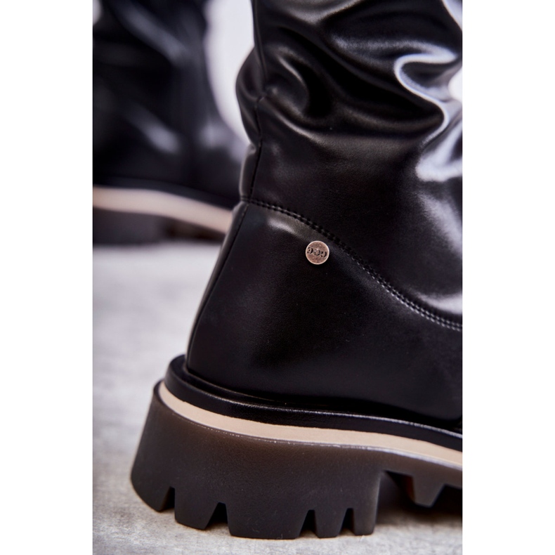 Térd feletti bőrcsizma GOE KK2N4024 Fekete 2