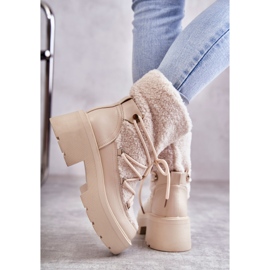 FS1 Női hócsizma báránybőr bézs színű Sanna barna 2 FS1 Női hócsizma báránybőr bézs színű Sanna barna 2