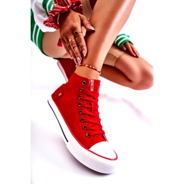 Női cipők Big Star High Red DD274334 piros 3