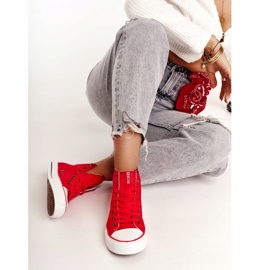 Női cipők Big Star High Red DD274334 piros 4