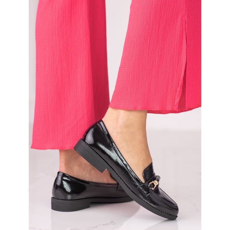 Fekete Shelovet női mokaszinok 2