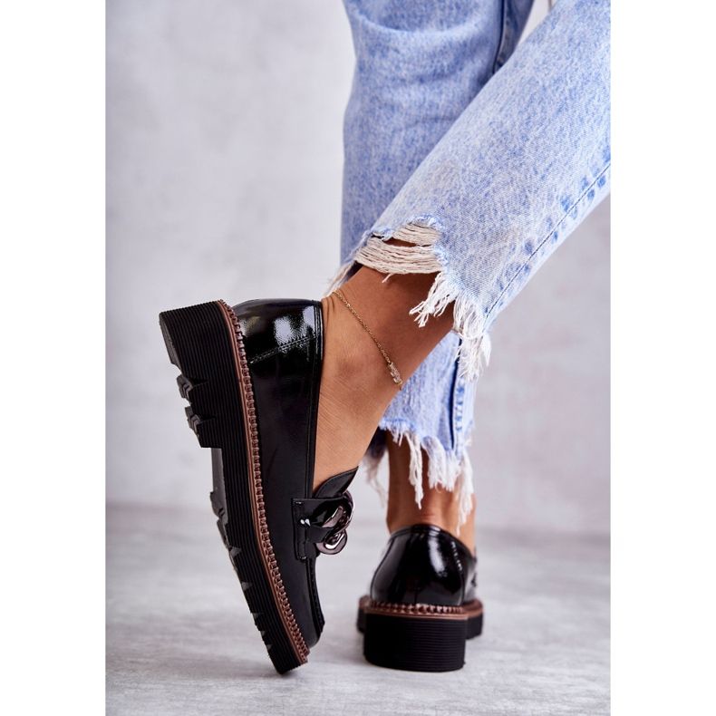 Vinceza Lakkozott naplopók a Black Reidun Platformon fekete 2 Vinceza Lakkozott naplopók a Black Reidun Platformon fekete 2