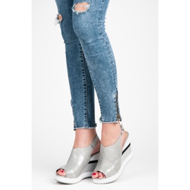 Vices Kényelmes ék alakú cipő szürke 1