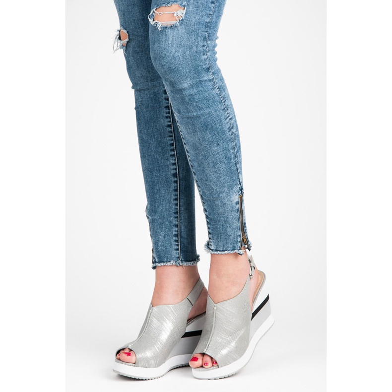 Vices Kényelmes ék alakú cipő szürke 1