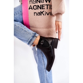 PJ1 Női meleg csizma Jodhpur fekete Janette 2