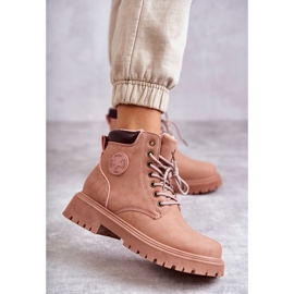 Bőr meleg csizma Pink Felizia Trappers rózsaszín 2 Bőr meleg csizma Pink Felizia Trappers rózsaszín 2