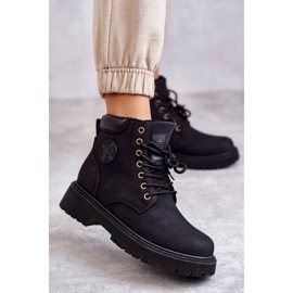 Bőr meleg csizma Fekete Felizia Trappers 1