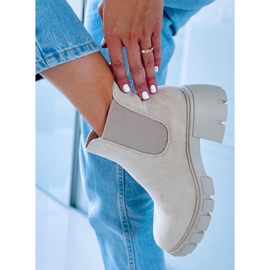 Női Chelsea csizma Aime Beige Suede bézs 1