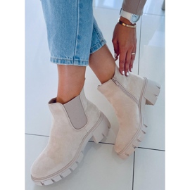 Női Chelsea csizma Aime Beige Suede bézs 2