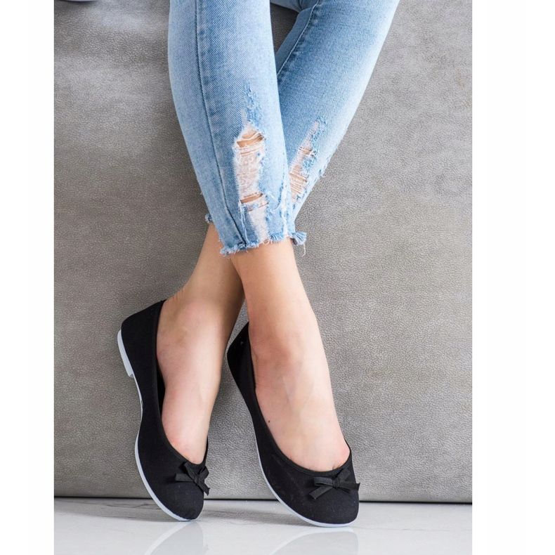 New Age Sport balerinák íjjal fekete 2