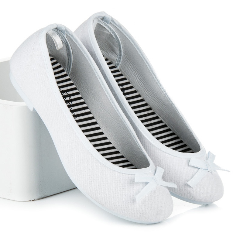 New Age Sportos balerinák masnival fehér 2