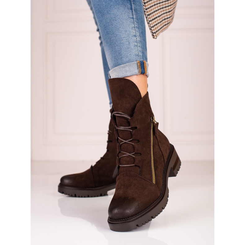 W. Potocki Potocki barna velúr női munkaruha 1