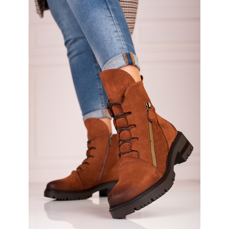 W. Potocki Potocki női velúr táskák barna 1