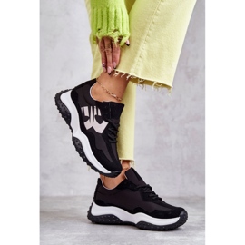 Vinceza Női sportcipő kötött fekete Tolea 2