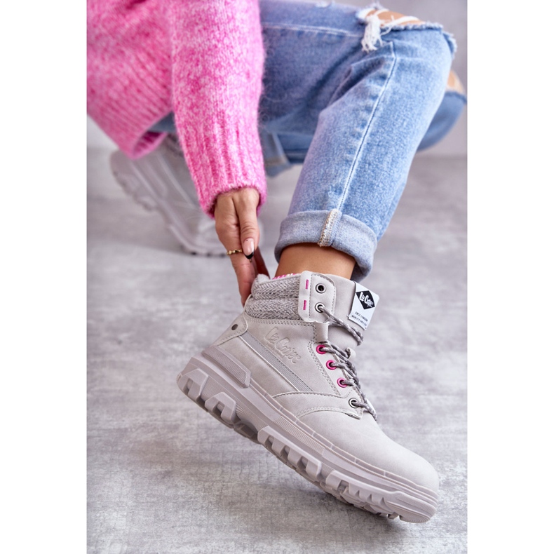 Női meleg csizma Lee Cooper LCJ-22-01-1373 szürke 1