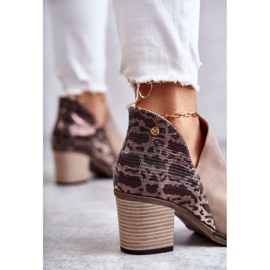 Női bőrcsizma magas sarkon Maciejka Beige 04492-43 bézs barna 2