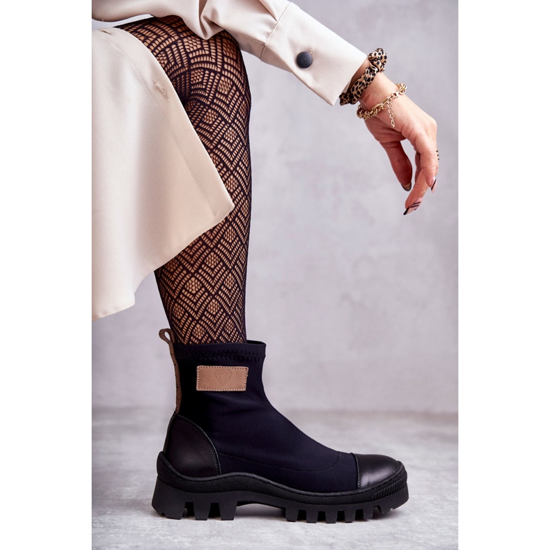 Női szövet csizma Nicole 2703 Fekete 1