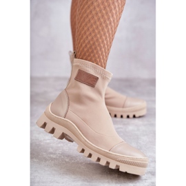 Női szövet csizma Nicole 2703 Beige bézs 1