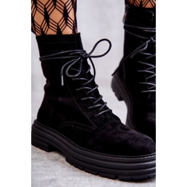 S.Barski Női velúr csizma kötve fekete Afra 2 S.Barski Női velúr csizma kötve fekete Afra 2