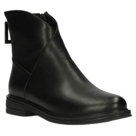 Bőr cipzár Jodhpur csizma Filippo DBT4077 fekete 1