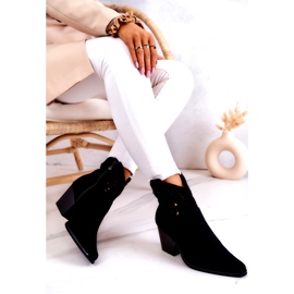 S.Barski Velúr női fekete cowboy csizma Devon 3