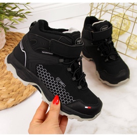 Fiú fekete vízálló American Club hócsizma 1