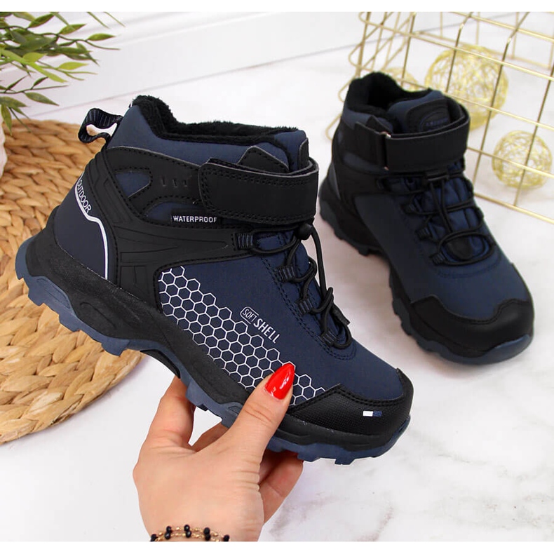 Fiú vízálló American Club sötétkék hócsizma 1