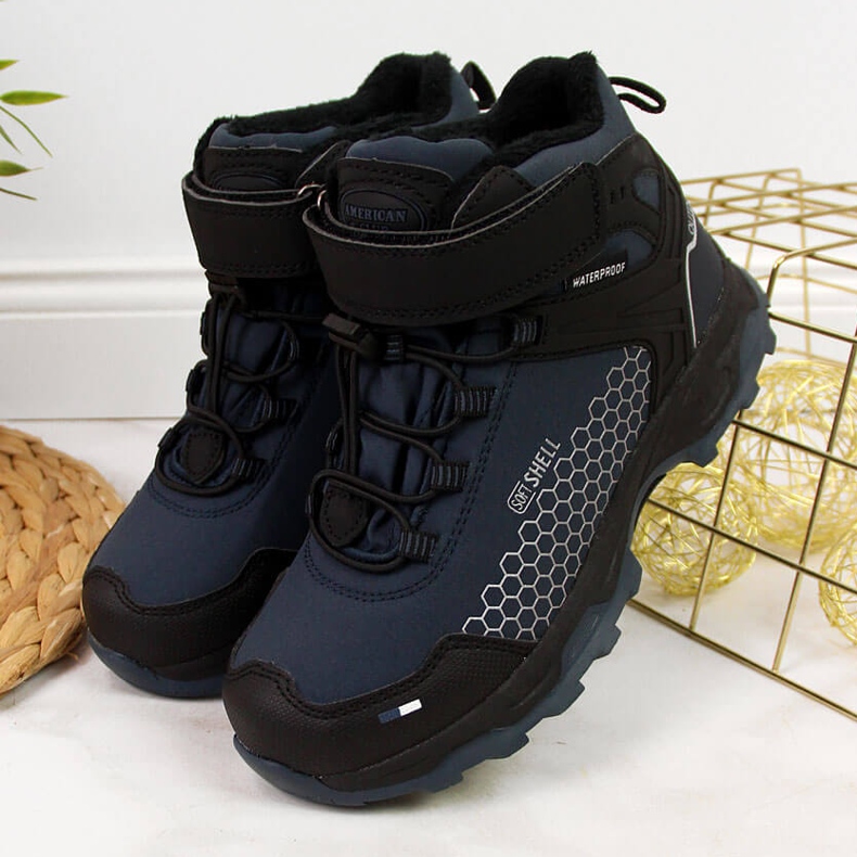 Fiú vízálló American Club sötétkék hócsizma 2