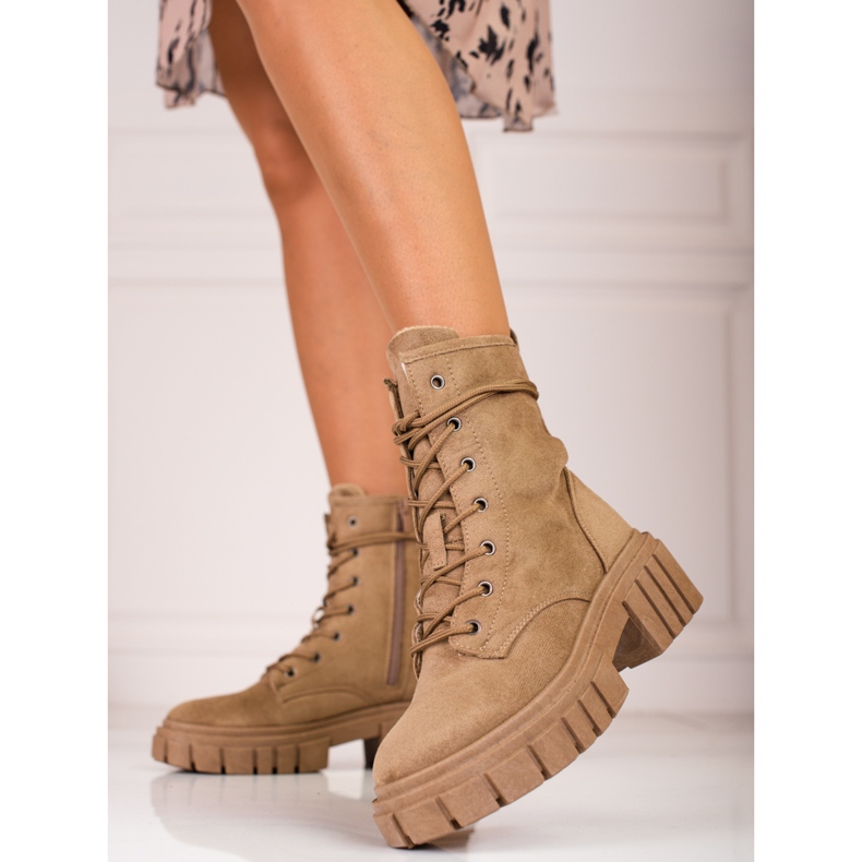 Bézs velúr női Shelovet táskák barna 1