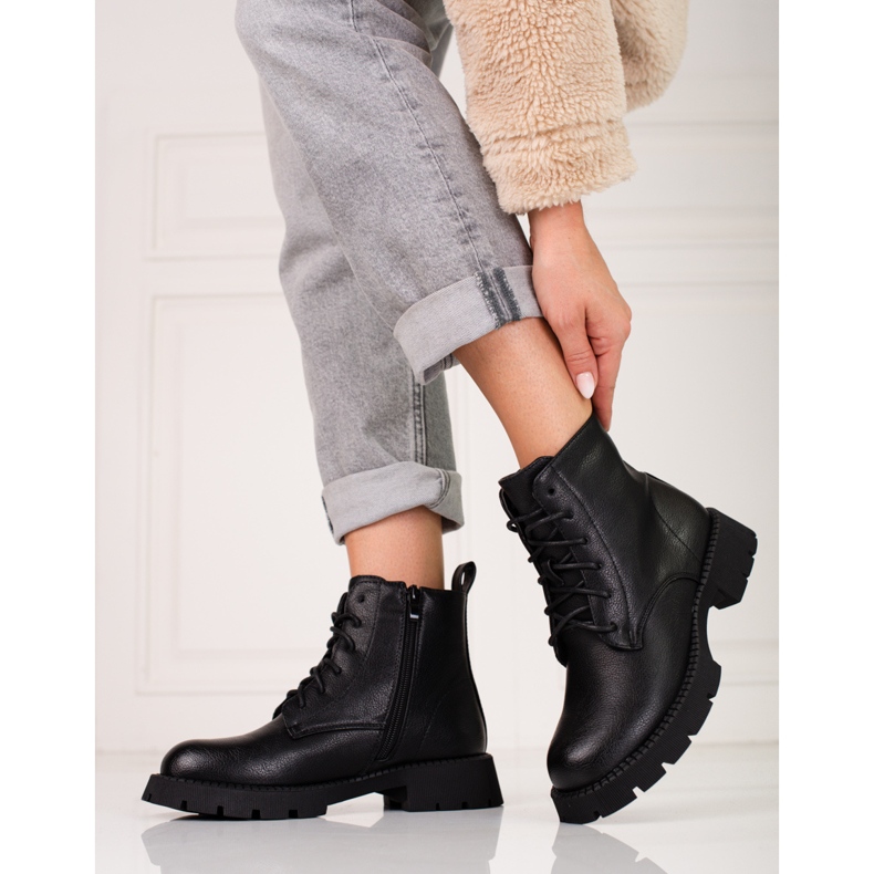 Klasszikus női Shelovet fűzős táskák fekete 1