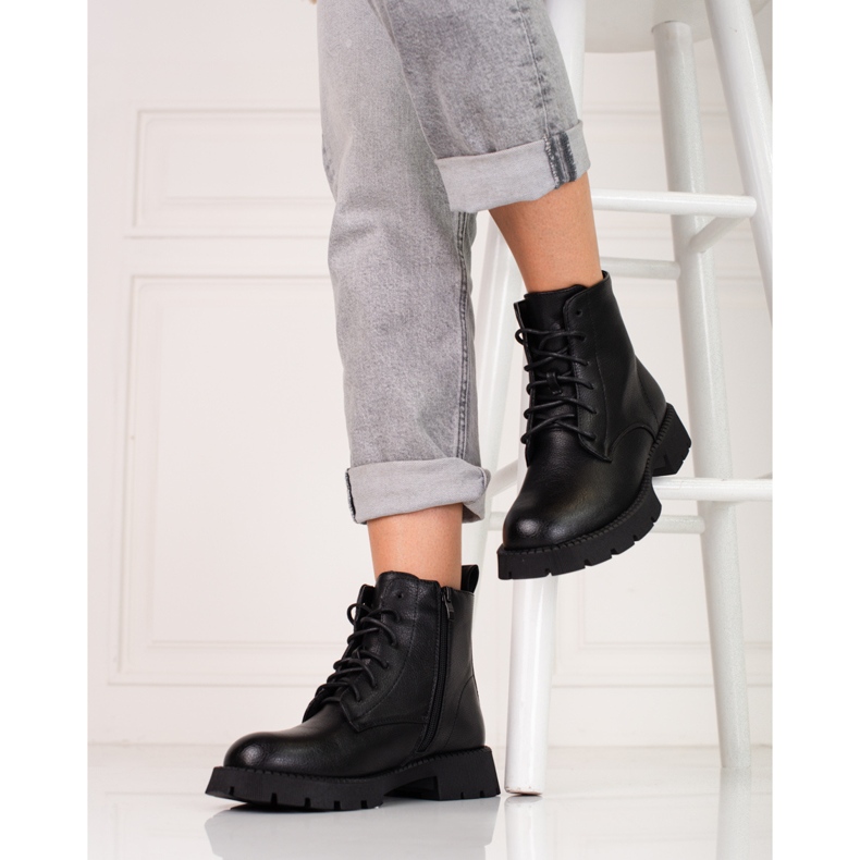 Klasszikus női Shelovet fűzős táskák fekete 2