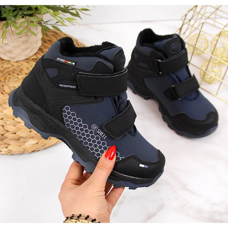 Fiú hócsizma, vízálló tépőzárral, sötétkék American Club 1