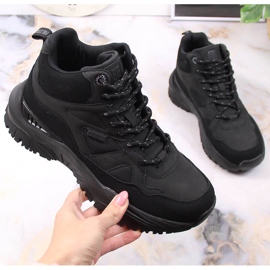 Black Big Star KK274356 sport női fekete platformcsizma 1