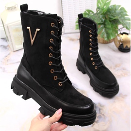 Női fekete szigetelt csizma Jezzi JEZ375A 1