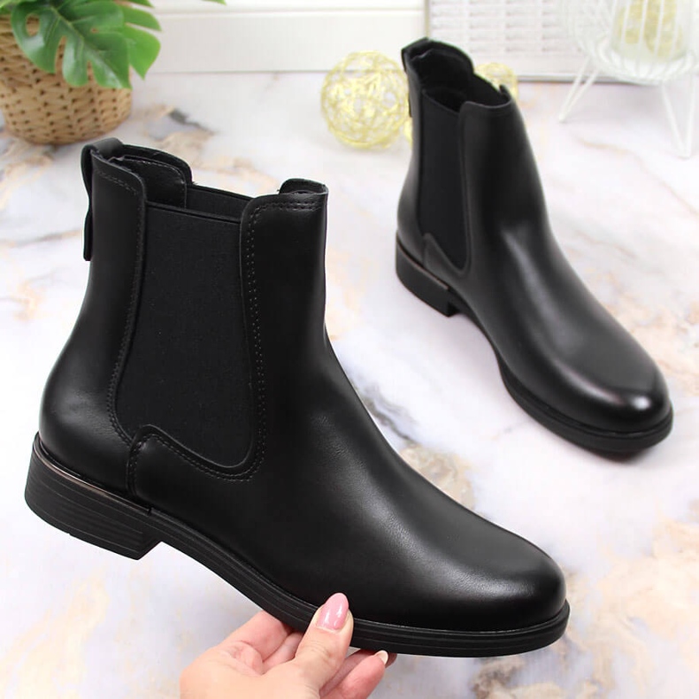 Női fekete Jodhpur csizma, hőszigetelt Sergio Leone 1