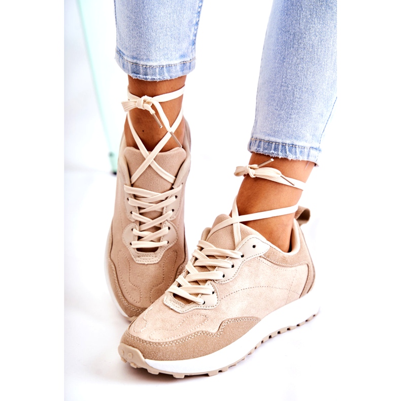 PG1 Női velúr sportcipő bézs Nayla 1