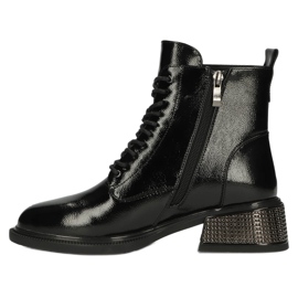 Szabadalmaztatott szigetelt csizma dekoratív hőszigetelt sarokkal Filippo W PAW384 fekete 2