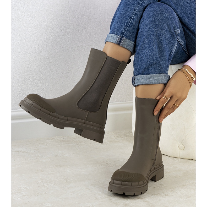 Sötétzöld matt Antede csizma 1